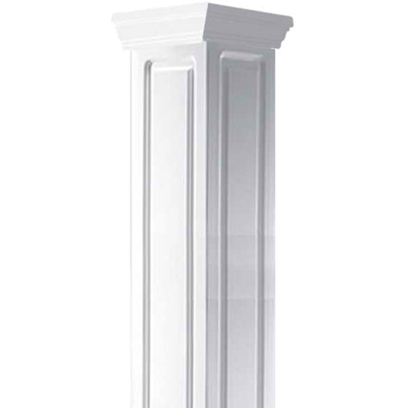 Ensemble de colonnes à double panneau surélevé en PVC Craftsman Classic Square, H 96 po x l 13,63 po