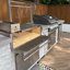 132" Infinity Ledge Outdoor Kitchen Set With Argentine Grill