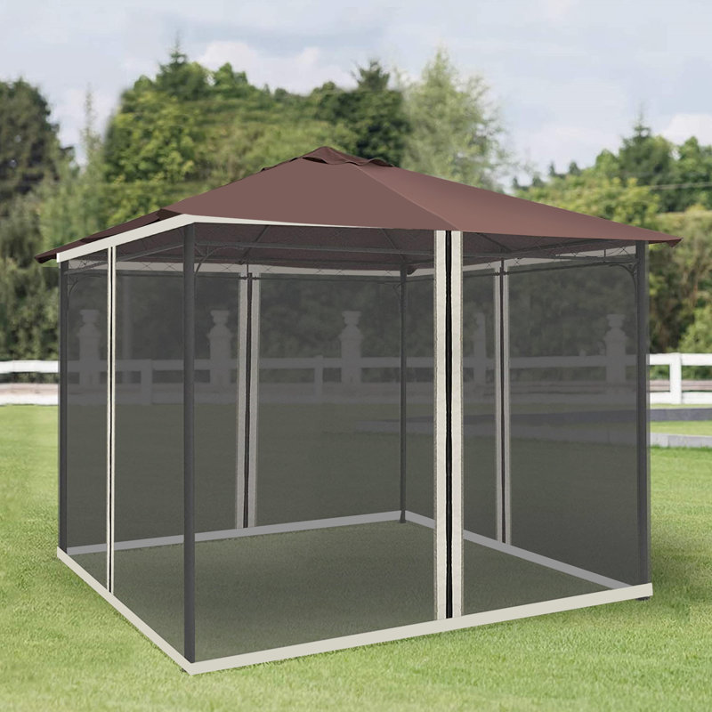 Outsunny Universal Replacement Mesh Sidewall Netting For Patio Gazebos And Canopy Tents With Zippers, (Sidewall Only)