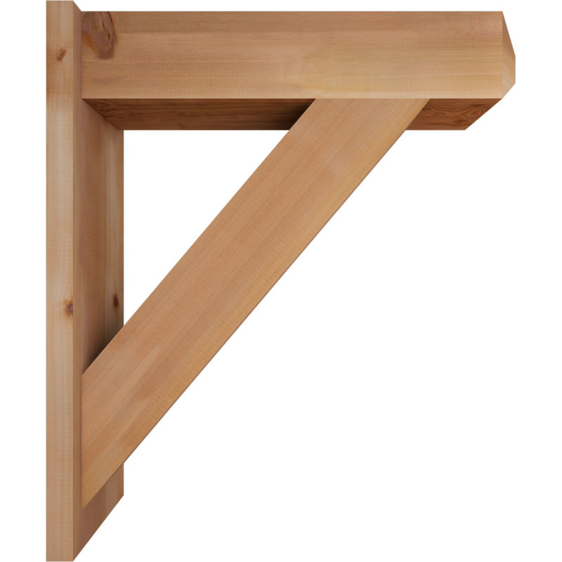 Artisan traditionnel en bois rustique, Cèdre rouge occidental l 7 1/2 po (lisse), P 30 po x H 34 po
