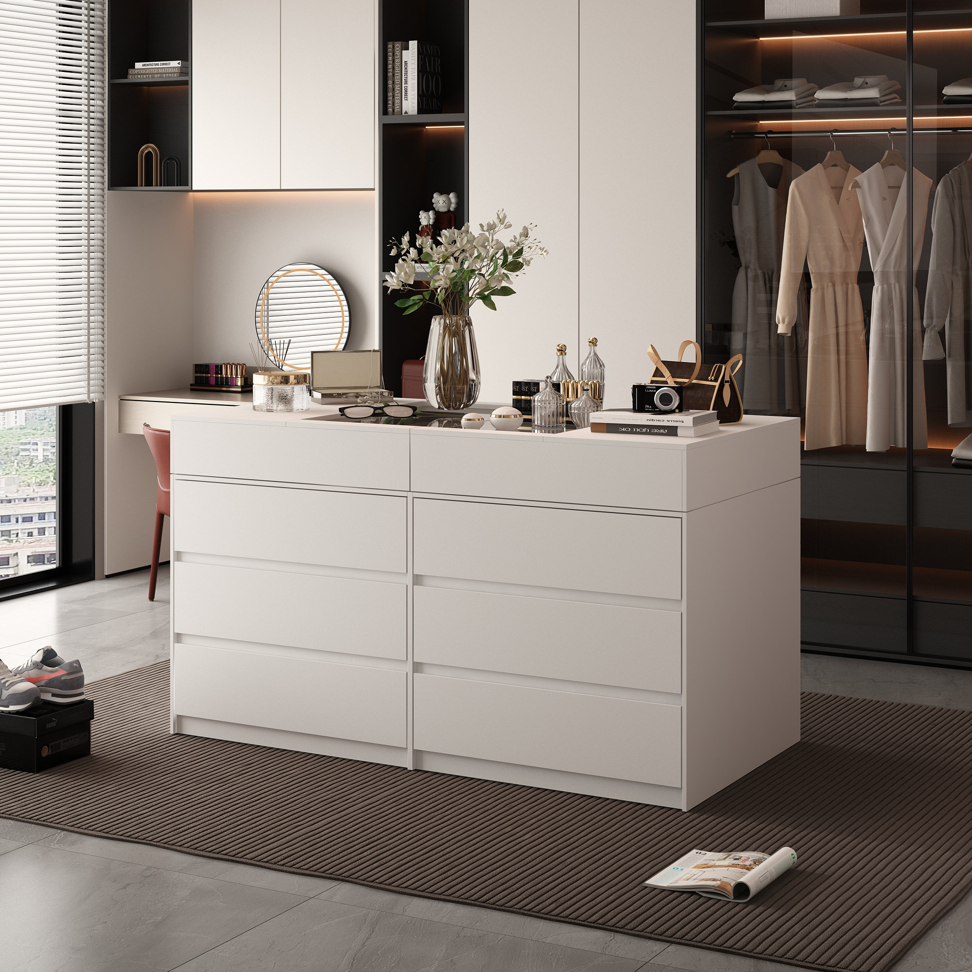 Latitude Run® 12 Drawer Closet Island Reviews Wayfair