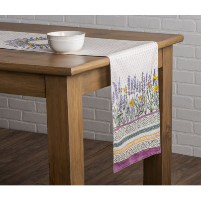 Geometric 100% Cotton Thanksgiving Table Runner