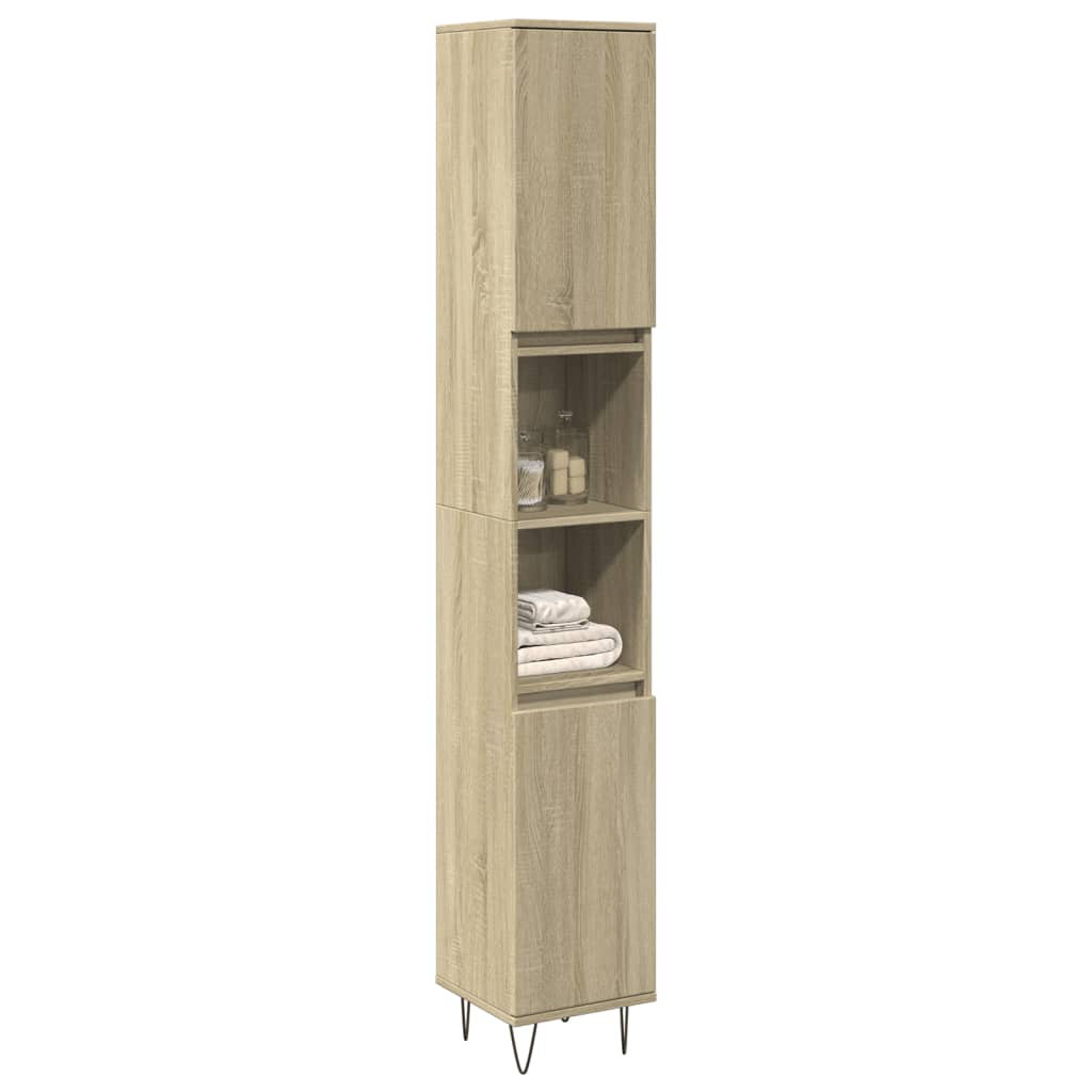 Vidaxl Badschrank Sonoma-Eiche 30X30x190 Cm Holzwerkstoff