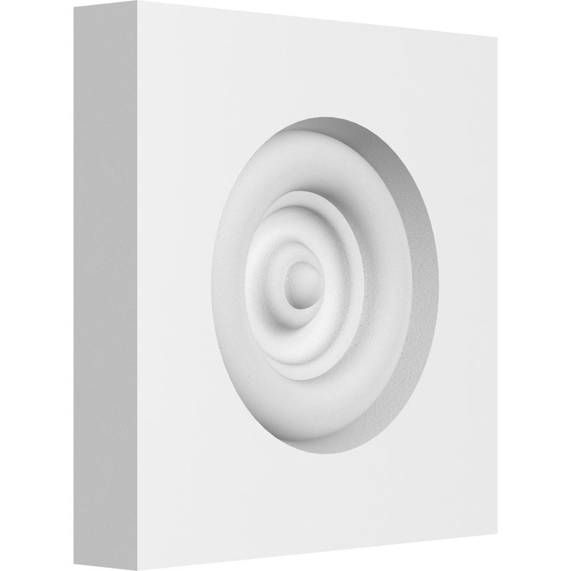 Standard Sedgwick Bullseye Rosette with Square Edge, 3" H x 3" W x 0.5" D