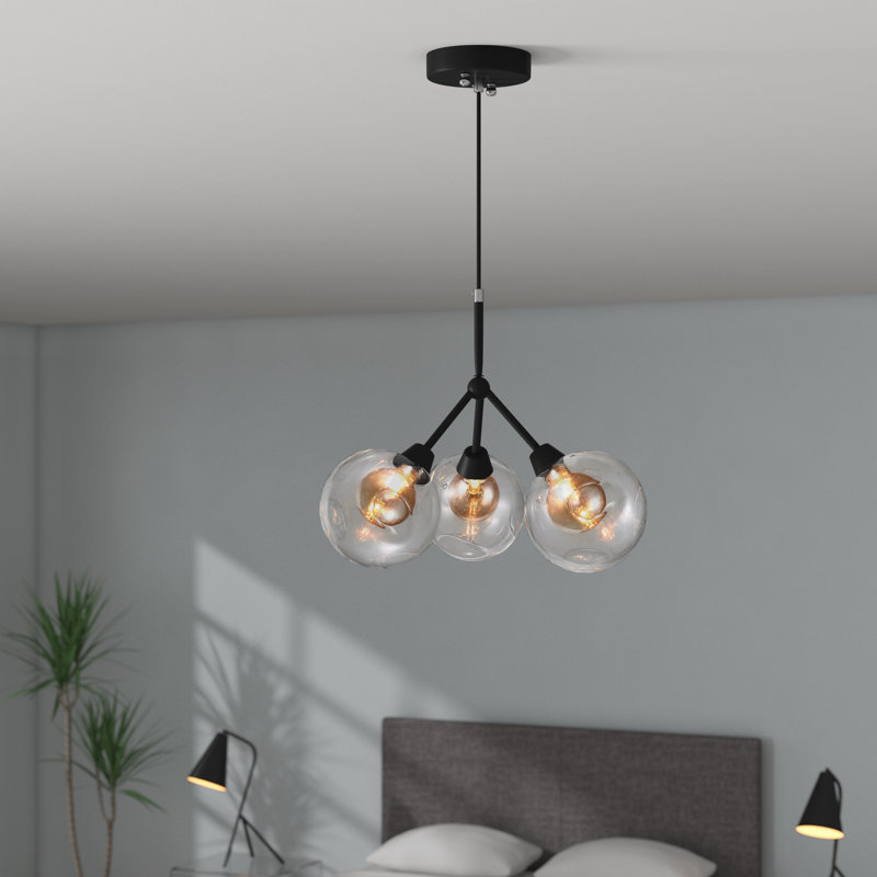 Lustre linéaire 3 lumières spoutnik modern Macdougal