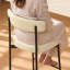Ensemble de 2 tabourets de bar beiges modernes en similicuir de 24 po avec dossier incurvé et tabouret de bar à hauteur de comptoir pour îlot de cuisine-1596014684-1587859590