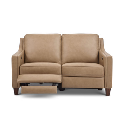 Finnegan Power Reclining Semi-Aniline Leather Loveseat