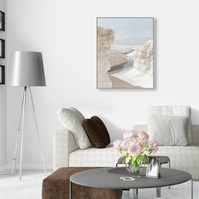 Desert Sapphire Print by Oliver Gal, 25"H x 21"W, Silver Floater Frame