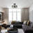 Devids 2 - Light 13'' Black and White Semi Flush Mount