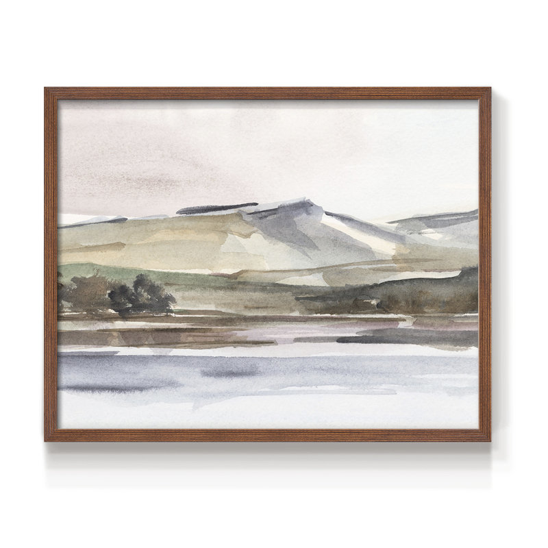 «Autumn Mountain Valley I», reproduction encadrée, H 22 po x l 28 po, Noyer