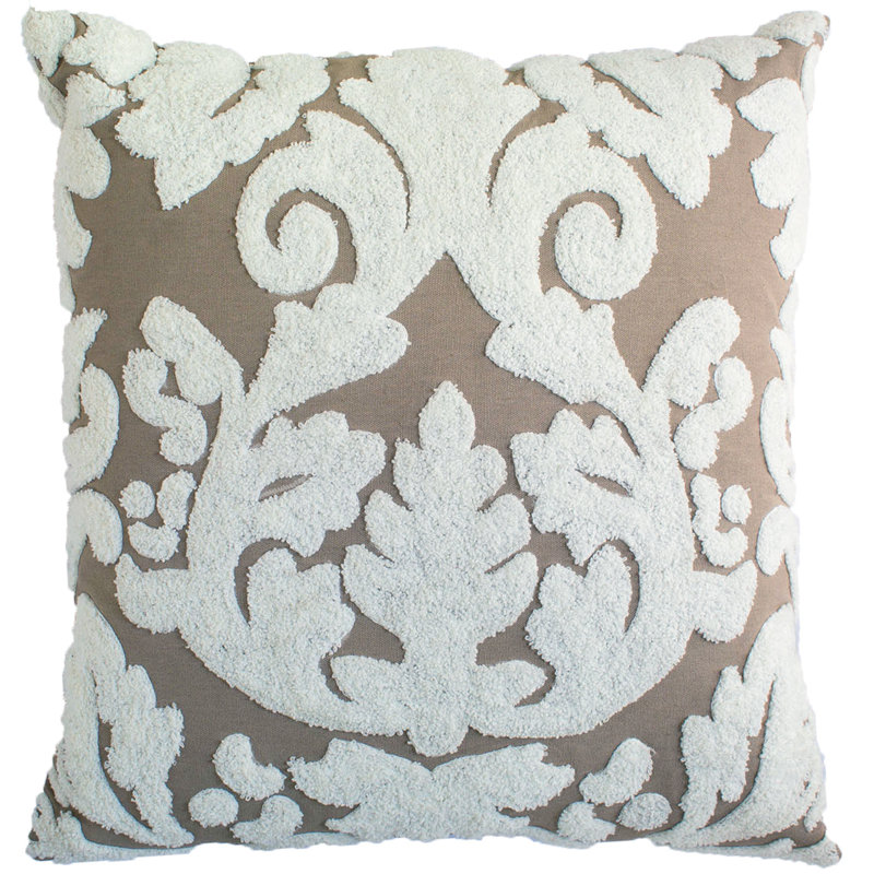 Florale Tufted Feather Down Fill Throw Pillow Cover with Insert