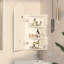 40.3mm W 80mm H Wall Mounted Required Frameless Medicine Cabinet Mirror 2 Fixed-490704088