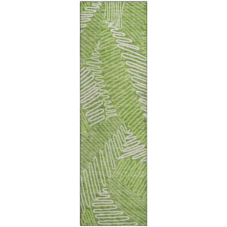 Premium Machine Washable Prisco Lime Rug