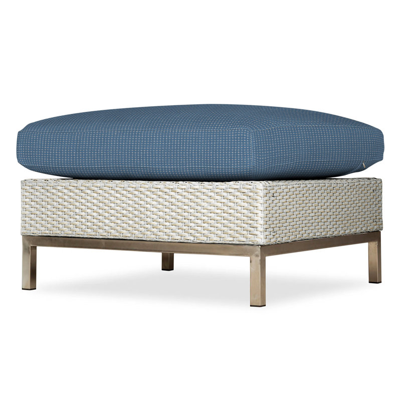 Elements Outdoor Ottoman, Cottage Pepper, Antique White