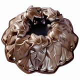 Nordic Ware Harvest Leaves fluted cake pan Pan, Bronze
