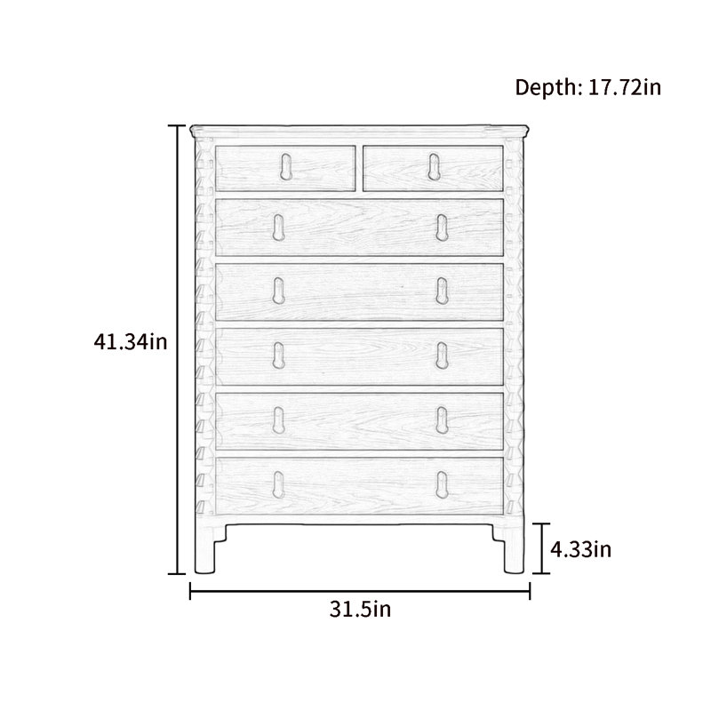 Commode décorative 7 tiroirs