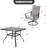 Burlington 5pcs Padded Textilene Outdoor Dining Set With Umbrella Hole, Swivel Design-151702972-151702975-151702971