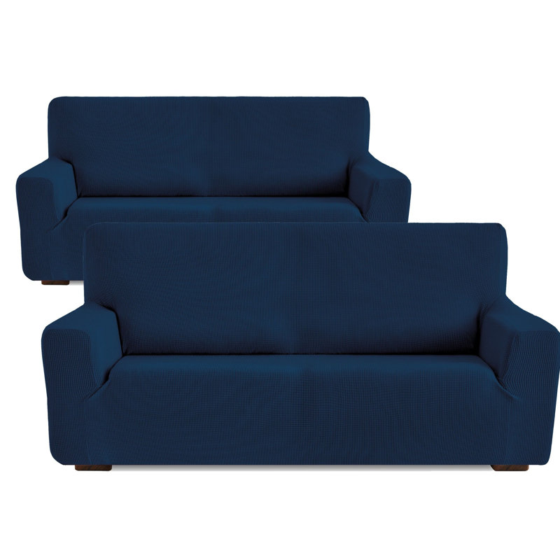 Monaco Sofa Slipcover, Set 3+2 Seats, Blue