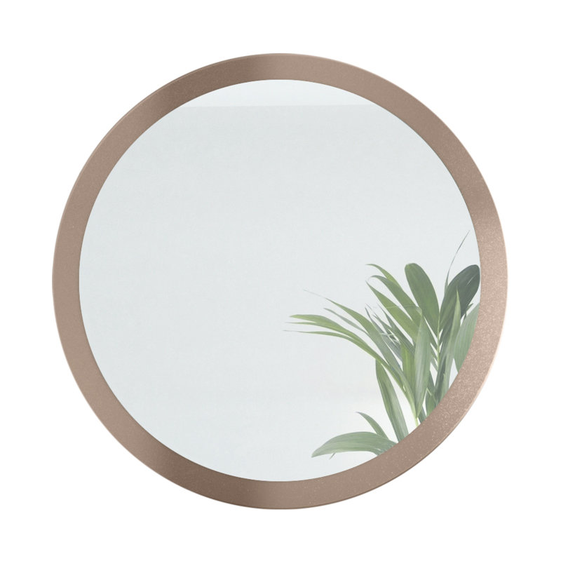 Colwich Engineered Wood Flat Wall Mirror, Bronze Look, 80cm H x 80cm W