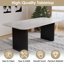 Ensemble de salle à manger rectangulaire à double piédestal avec table de salle à manger de style crème-301154029-301154031-299976010