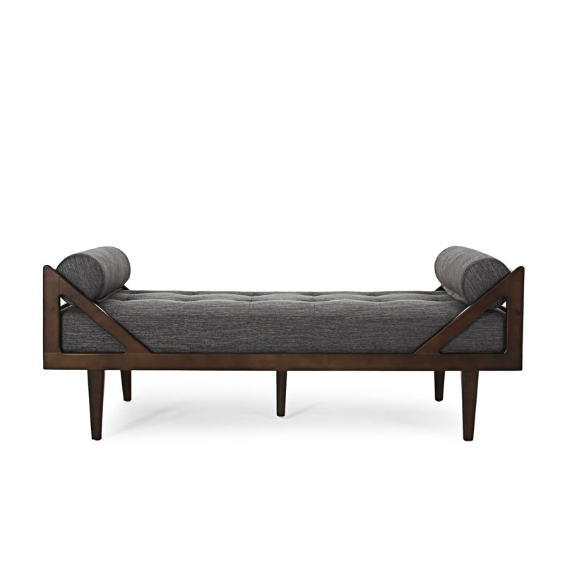 Chaise longue rembourrée_70758, Tissu gris anthracite