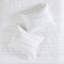 Courtepointe en microfibre à motif de volants 4 pièces blanc très grand / très grand avec coussin décoratif - réversible en mélange de coton, avec volant décoratif