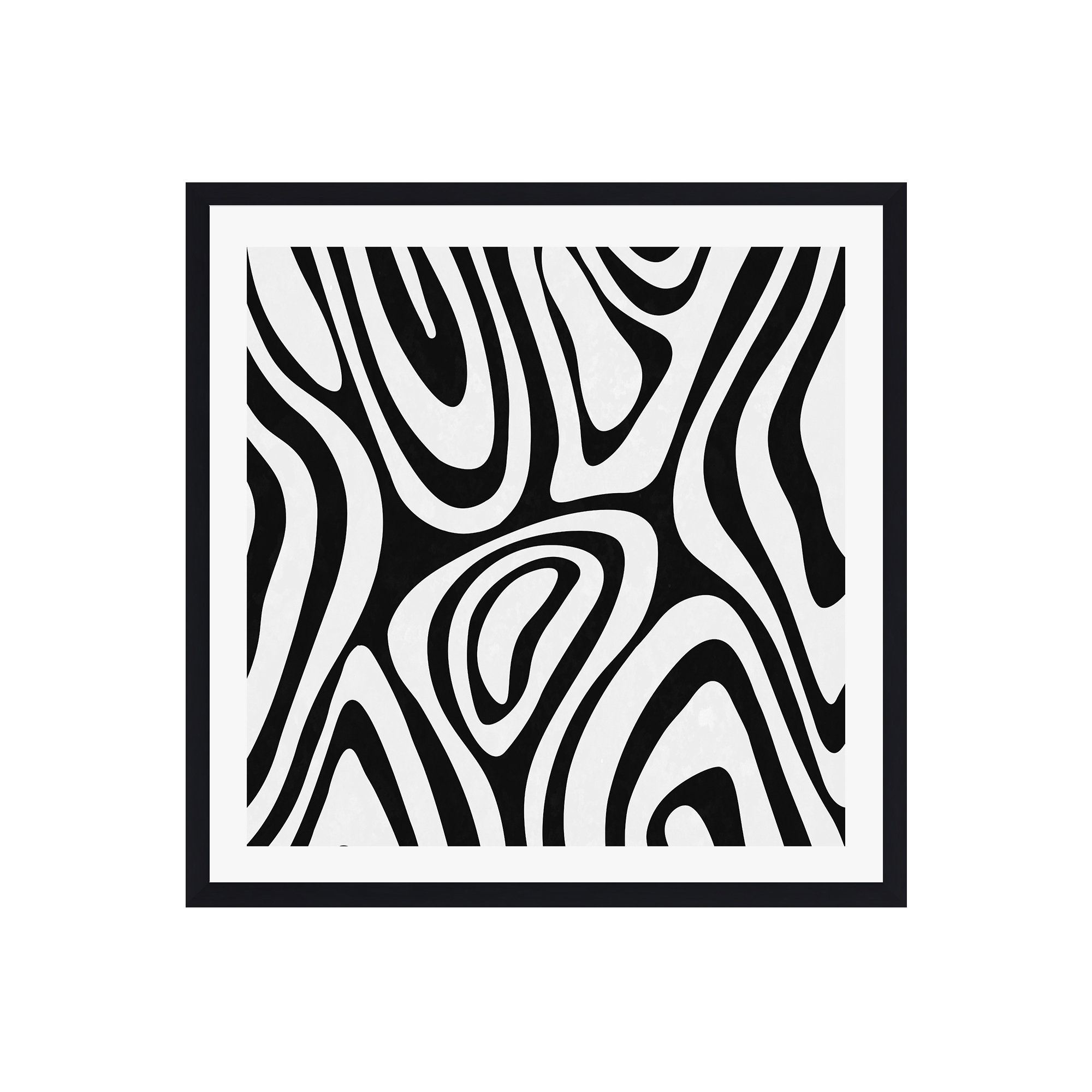 Eudelia Black White Minimal by Alisa Galitsyna - Print on Canvas, Black Single Picture Framed, Yes, 20" H x 20" W x 0.75" D