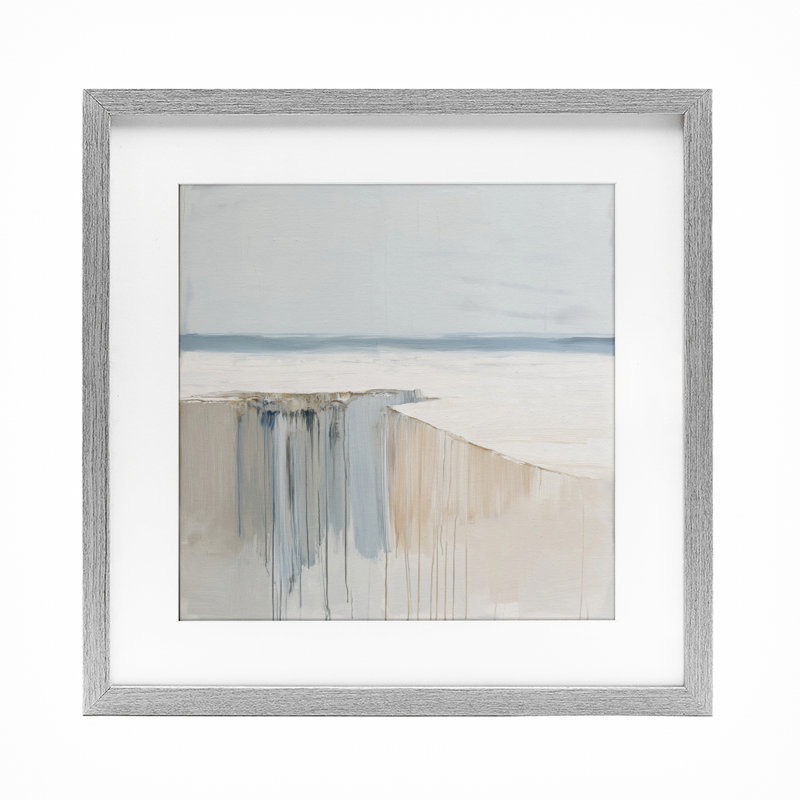 «Precipice Neutral Abstraction», reproduction encadrée sous verre, conception de Svetlana Aleynikova, H 16 po x l 16 po