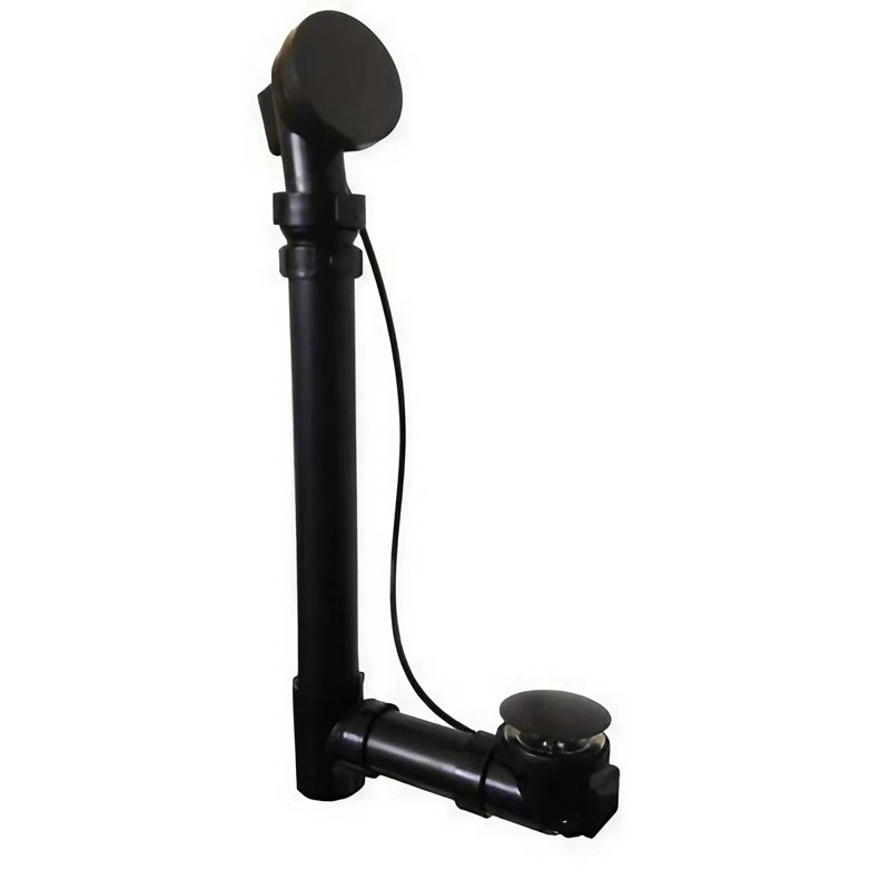 Kira 72'' x 32'' Drop-In Acrylic Bathtub, Biscuit, Matte Black