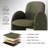 Modern Upholstered Dining Chair Full Back Armchair With Metal Legs-1149518565
