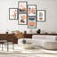 Art mural encadré, ensemble de galeries, Boho, art abstrait avec des éléments de la lune et des plantes, photographie, décoration moderne pour le salon, la chambre à coucher, le bureau-116662509-116662513