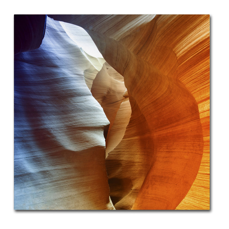 Antilope canyon, reproduction de photo sur toile tendue, H 35 po x l 35 po x P 2 po