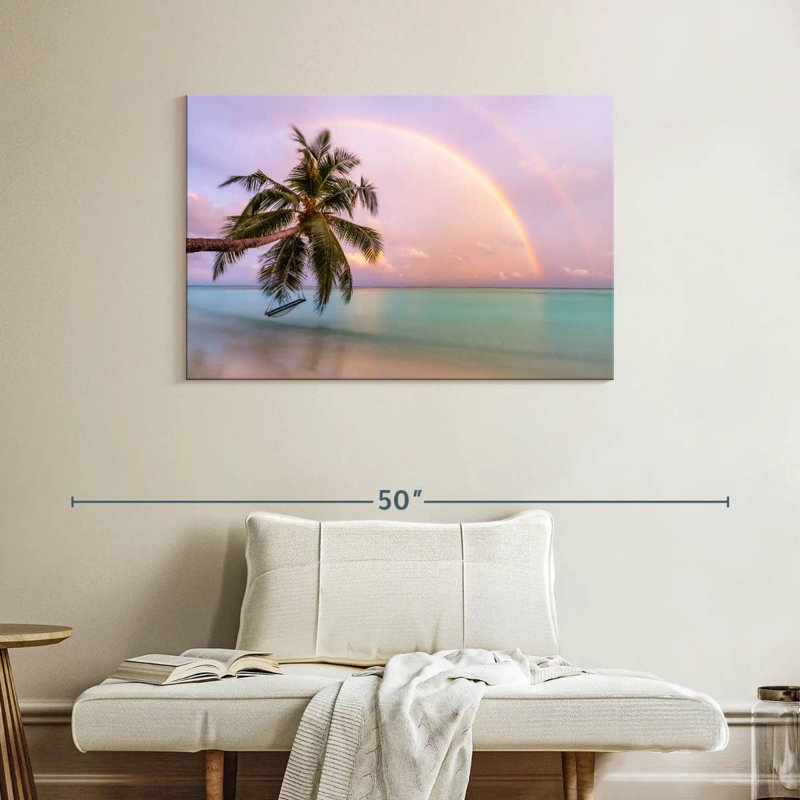 Gillard Maldives, coucher de soleil arc-en-ciel, H 26 po x l 39 po
