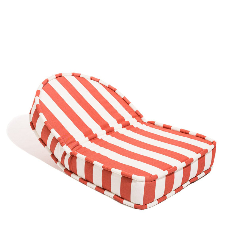 Chaise longue inclinable, Rouge