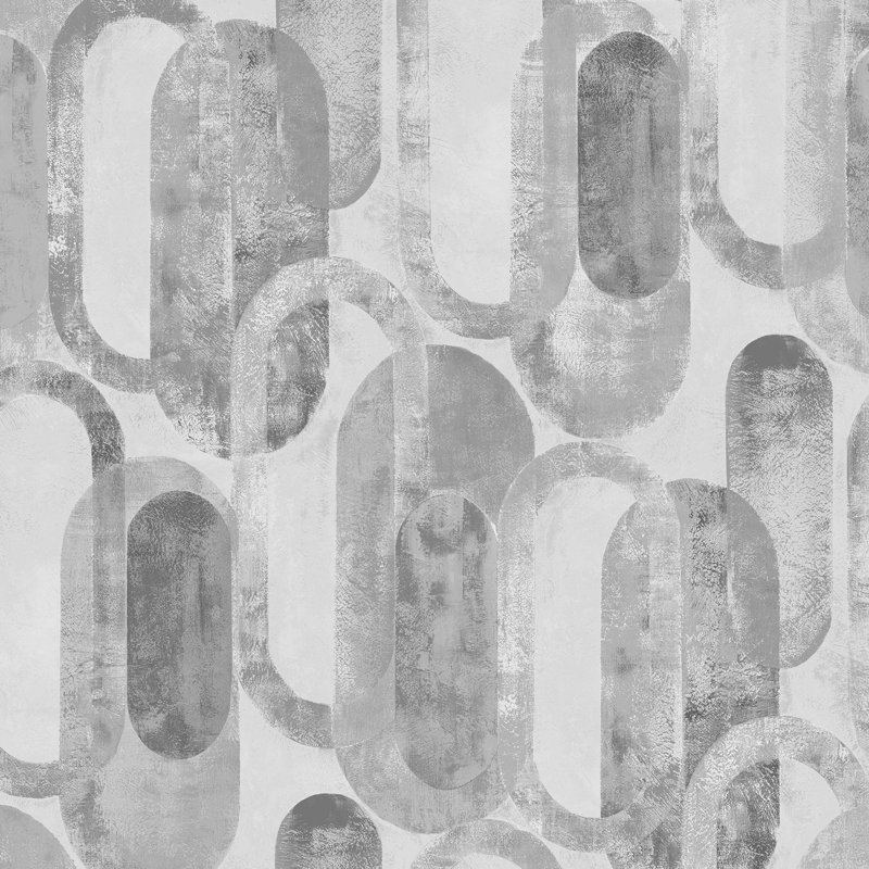 Sublime Geometric Vinyl Metallic Wallpaper Double Roll, Gray