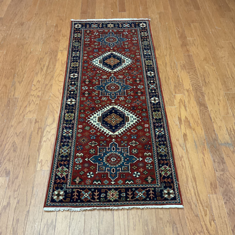 Kumis One-of-a-Kind 2'6" x 6' Runner Wool Area Rug in