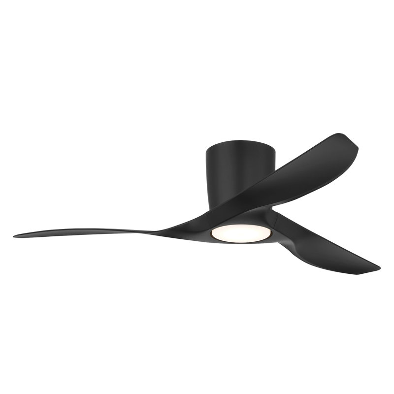 Frankhouse Ceiling Fan with LED Lights, Matte Black