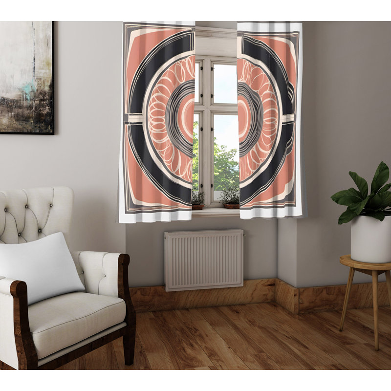 Semi Sheer Curtain Pair, 20" W x 82" L