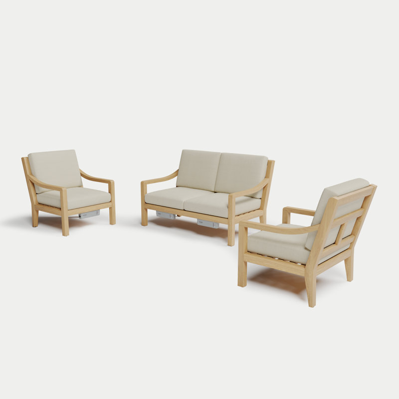 Solerno Heated Loveseat Set, Eggshell