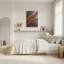Art mural sur toile tourbillonnant gris foncé et orange-133546573