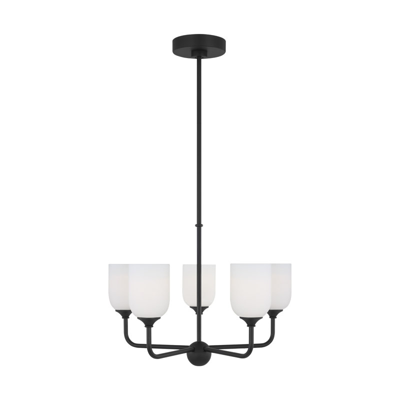 Emile Medium Chandelier from Generation Lighting , Brushed Nickel, No