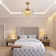 Houstyn Dimmable Crystal Ceiling Fan with LED Lights and Remote Control