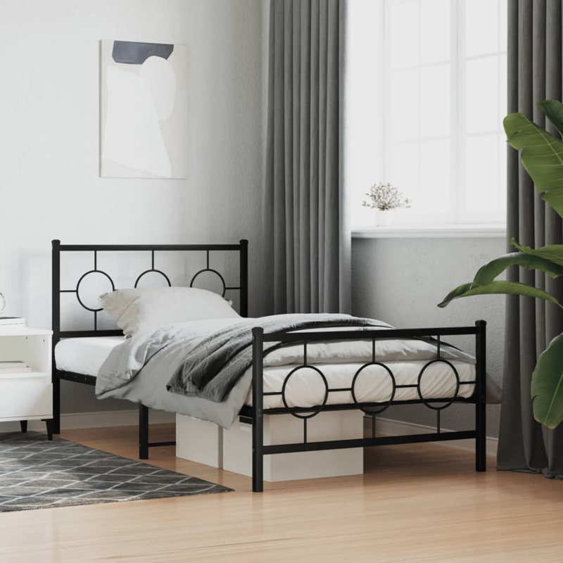 Metal Open-Frame Bed, Twin XL, White