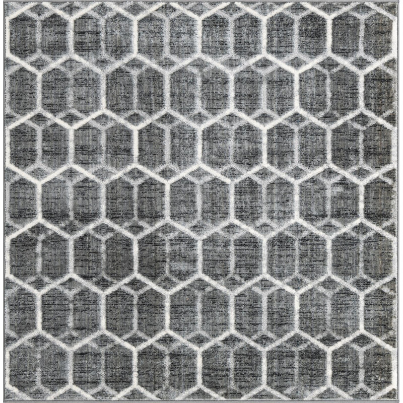 Eshin Abstract Indoor Rug, Square 7'