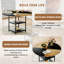Ensemble de table de salle à manger, une table avec tablette de rangement ouverte, table de salle à manger avec 6 chaises rembourrées-113612665-113612664