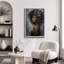 Portrait de femme aux cheveux bouclés, art de chambre à coucher, impression sur toile encadrée-131996918-131996922
