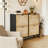 Rattan Shoe Cabinet with 4 Flip-Down Doors-23051025