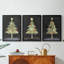 Christmas Holiday Art CXIX - Toile tendue avec châssis sur mesure - 3 pièces-608128989-608128979
