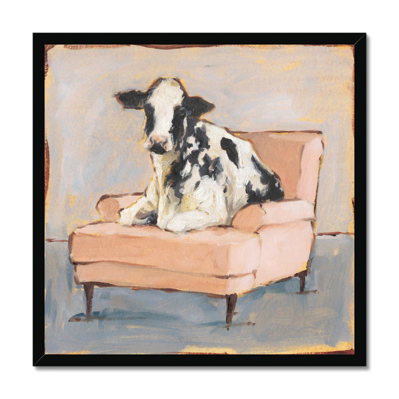Moo-ving In II by Ethan Harper - Painting, Wrapped Canvas, 76cm H x 76cm W x 3.8cm D