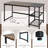 Deldrah Metal Base Computer Desk